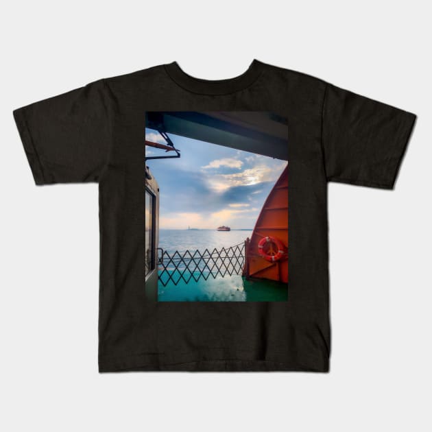Staten Island Ferry Lady Liberty Boat New York City Kids T-Shirt by eleonoraingrid